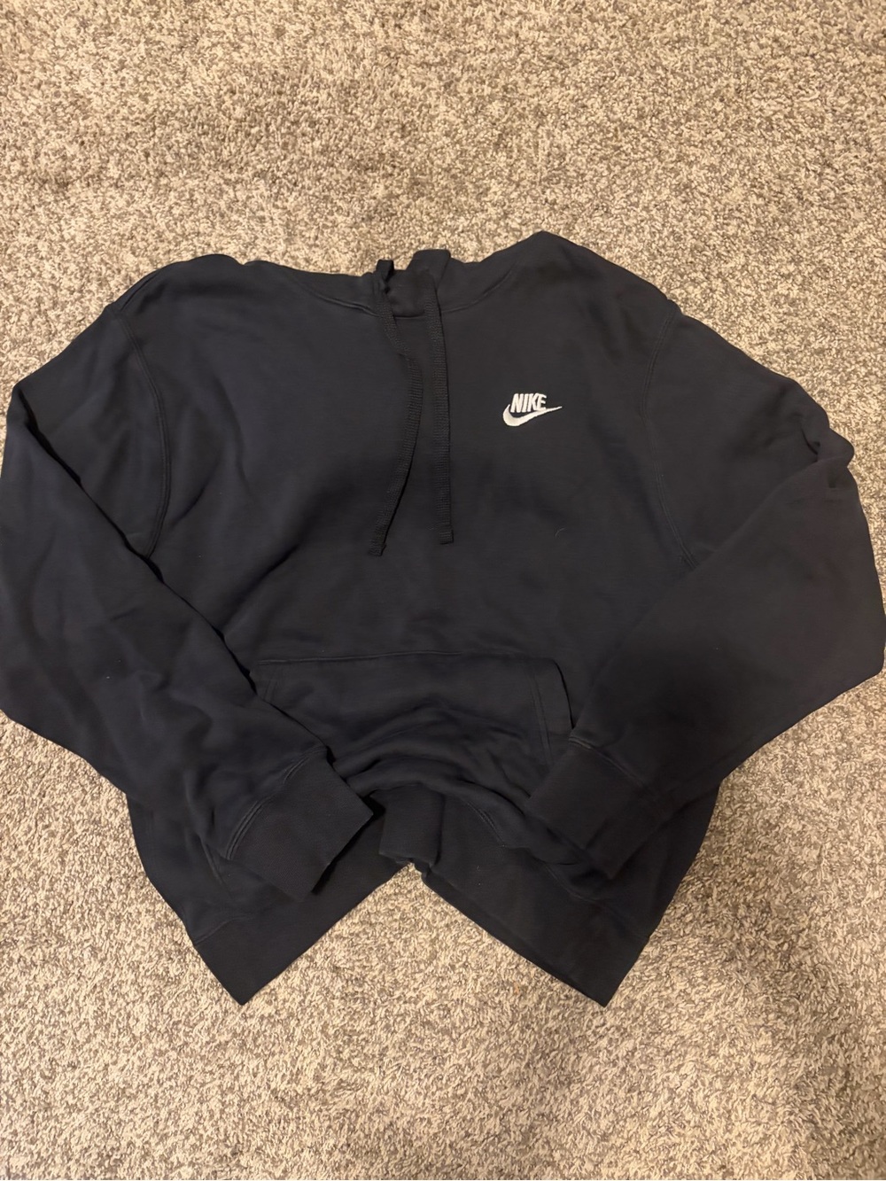 Nike Black Pullover Sweatshirt with White Swoosh